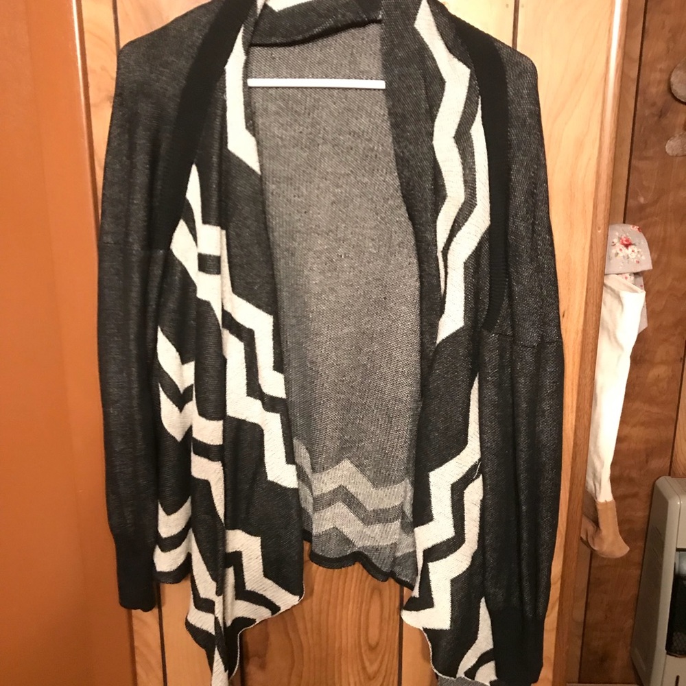 Black and white sweater cardigan